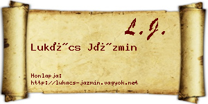 Lukács Jázmin névjegykártya