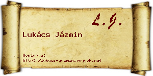 Lukács Jázmin névjegykártya